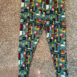 LuLaRoe Festive Multicolor Patterned Leggings